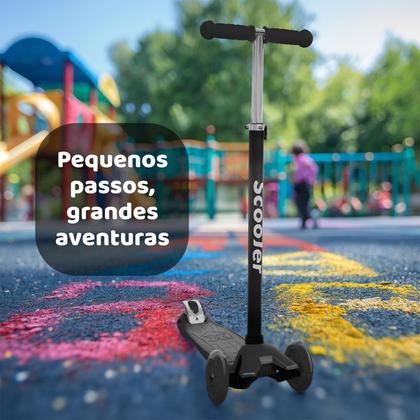Imagem de Patinete Infantil Desmontável Ajustável Rodas de LED Altura Regulável Leve e Resistente Certificado INMETRO Para Crianças e Adolescentes Panda Toys