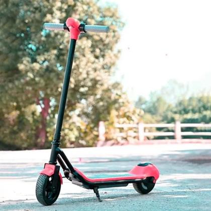 Imagem de Patinete Infantil Elétrico 2 Rodas Com Luzes Led Bluetooth Integrado Kids Portátil Cor Rosa Brinovar