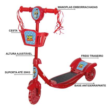 Imagem de Patinete Infantil Masculino Toy Story Vermelho com Luz Som