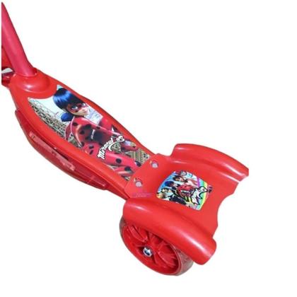 Imagem de Patinete Infantil Meninas 3 Rodas Rosa Frozen Disney Lançamento Musical e Luzes