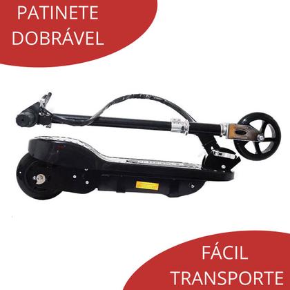 Imagem de Patinete Motorizado Elétrico Scooter Infantil Dobrável 120W Importway BWPE-120W Preto Bivolt