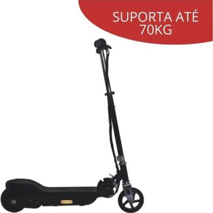 Imagem de Patinete Motorizado Elétrico Scooter Recarregável Dobrável Cor Cinza e Preto