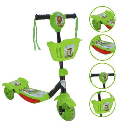 Imagem de Patinete Musical Com Luzes Led E Cestinha Verde Floresta - Zippy