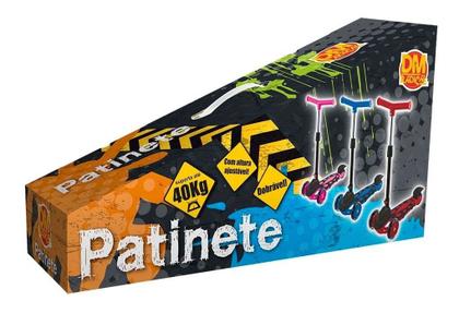 Imagem de Patinete Power Infantil Ajustável Radical Vermelho Até 40kg