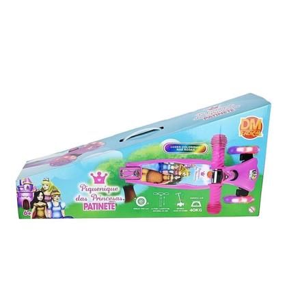 Imagem de Patinete Radical Ajustável Piquenique da Princesas Rosa 40kg