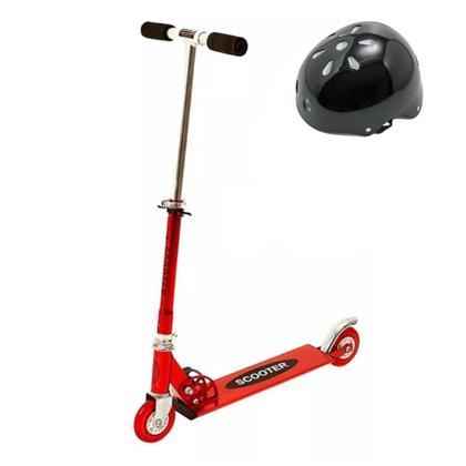 Imagem de Patinete Radical Dobrável Ajustável 2 Rodas 40Kg + Capacete