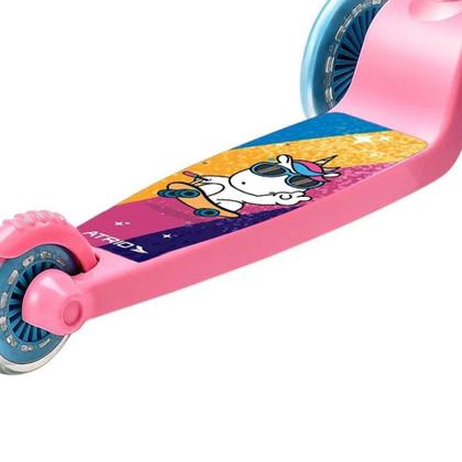 Imagem de Patinete Rosa Infantil Atrio 3 Rodas Ajustável Suporta 35kg Novo Lacrado