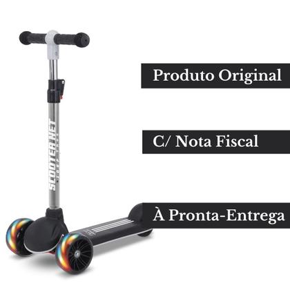 Imagem de Patinete Scooter Preto - Altura Regulável - Suporta Até 50kg - Dobrável E Original - Zoop