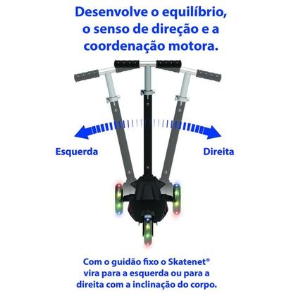 Imagem de Patinete Skatenet Max Black Led 1520