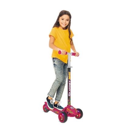 Imagem de Patinete Skatenet Max Led Ajustável Pink - Bandeirante