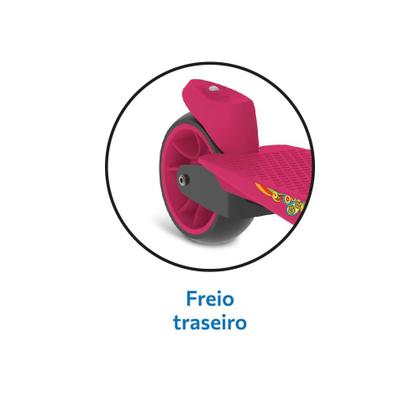 Imagem de Patinete Skatenet Max Led Ajustável Pink - Bandeirante