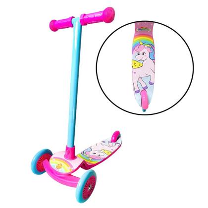 Imagem de Patinete Unicórnio Radical Menina Ajustável Infantil Rosa