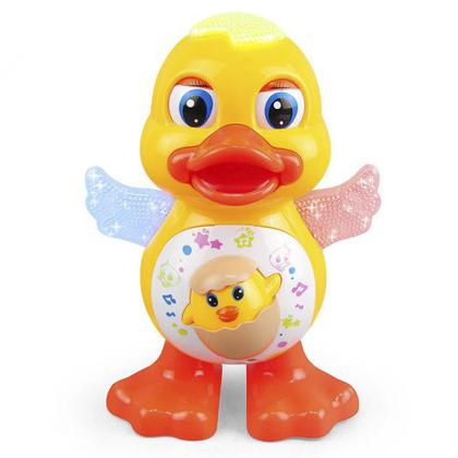Imagem de Patinho Dançante Brinquedo Infantil Pato Bebê Musical E Luz