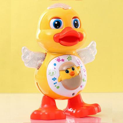 Imagem de Patinho Dançante Brinquedo Infantil Pato Bebê Musical E Luz