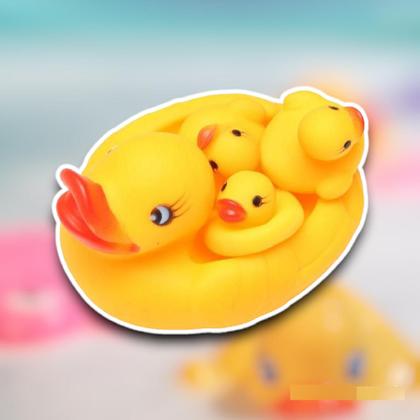 Imagem de Patinho De Borracha Para Banho Kit Com 3 Unidades Pato Macio
