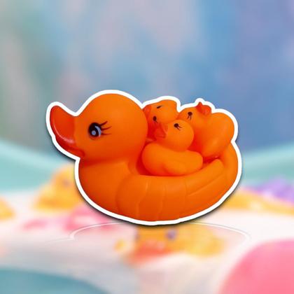 Imagem de Patinho De Borracha Para Banho Kit Com 3 Unidades Pato Macio