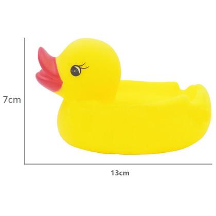 Imagem de Patinho De Borracha Para Banho Kit Com 3 Unidades Pato Macio