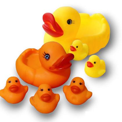 Imagem de Patinho De Borracha Para Banho Kit Com 3 Unidades Pato Macio