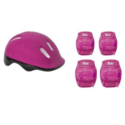 Imagem de Patins Ajustável 3 Rodas Barbie 29/32 Com Kit Proteção 77855