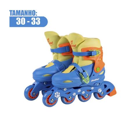 Imagem de Patins Ajustável Inline Azul e Verde 30 ao 33 PS-01LA Fênix - Fenix Brinquedos