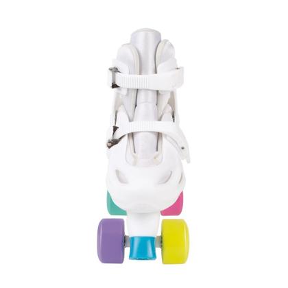 Imagem de Patins Branco Modelo Colors Regulavel do 34 Ao 37 com Rodas Coloridas Mor