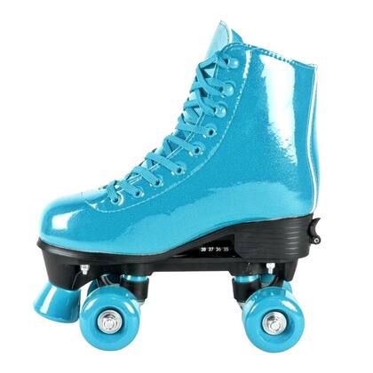 Imagem de Patins Fenix Quad Roller Ajustável Retro Glitter Rosa Azul