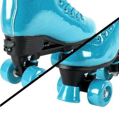 Imagem de Patins Fenix Quad Roller Ajustável Retro Glitter Rosa Azul