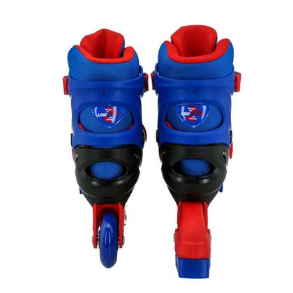 Imagem de Patins Infantil 2 Em 1 Inline e Triline, Kit Proteção Completo Turma da Aventura Unitoys