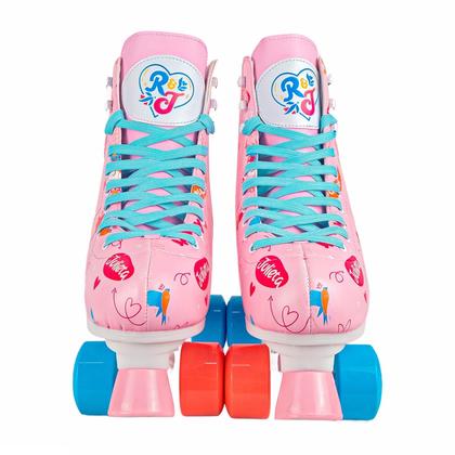 Imagem de Patins Infantil A Infancia Romeu E Julieta Quad Rosa Com Kit De Proteção - Unitoys