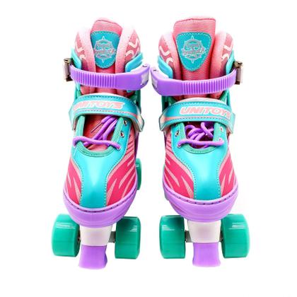 Imagem de Patins Infantil Quad 4 Rodas C/ Kit Proteção Violeta Unitoys