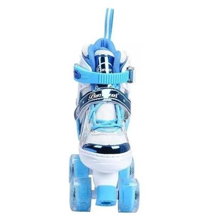 Imagem de Patins Infantil Quad Ajustável + Rodas Em Led 