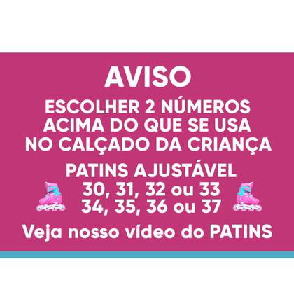 Imagem de Patins Inline Infantil Com Kit Proteção Completo 28-31