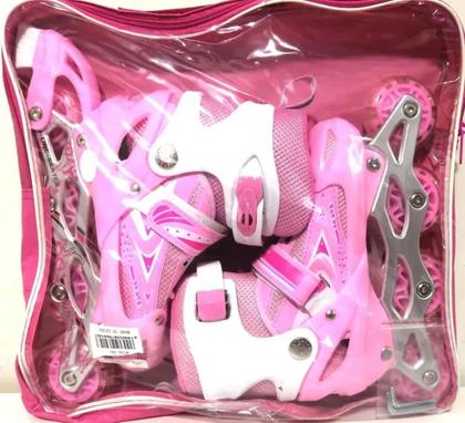 Imagem de Patins Inline Roller Ajustável Infantil/juvenil ROSA