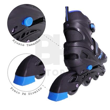 Imagem de Patins Juvenil Ajustável com Luz LED BH Store 35 - 38