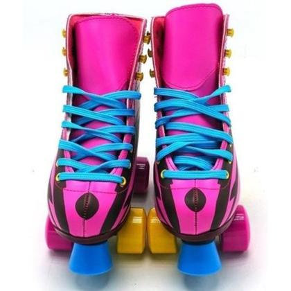 Imagem de Patins Quad 4 Rodas Clássico Rosa 34/36/38 Unitoys 1588