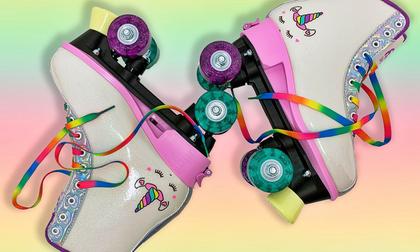 Imagem de Patins Quad 4 Rodas Menina Ajustável Com Luz Lançamento - Fenix