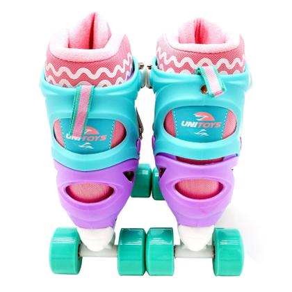 Imagem de Patins Quad Infantil Violeta Com Kit Proteção - Unitoys