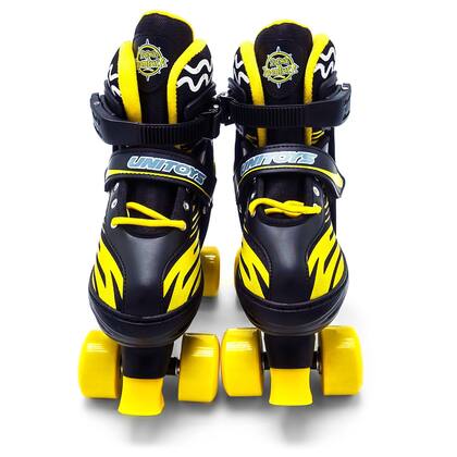 Imagem de Patins Quad Preto E Amarelo Com Kit Proteção - Unitoys