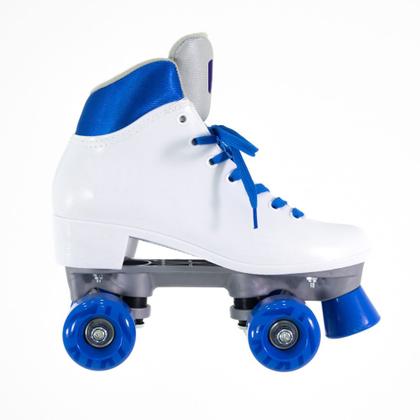 Imagem de Patins Quad Retrô Basic Branco & Azul Bel