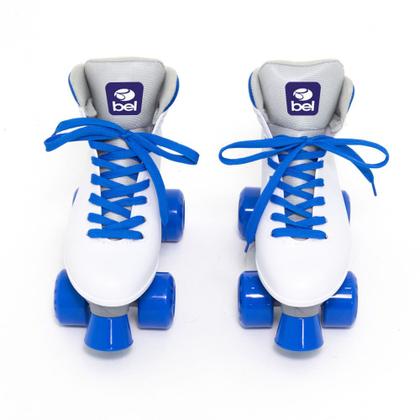 Imagem de Patins Quad Retrô Basic Branco & Azul Bel