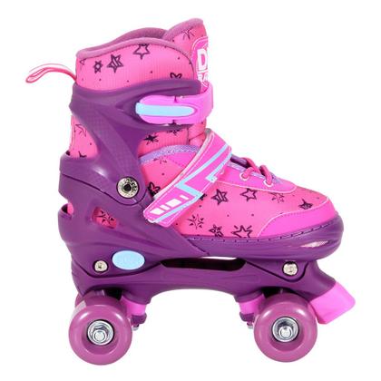 Imagem de Patins Roller Ajustável Cadarço com Acessórios Rosa Tamanho G 38-41 DM Radical