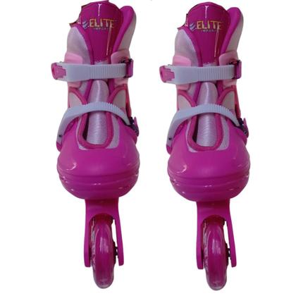 Imagem de Patins Roller De 4 Rodas Rosa Com Kit De Proteção Tm:36/39