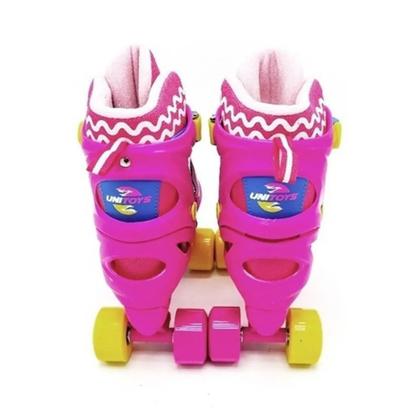 Imagem de Patins roller infantil ajustável 4 rodas com kit de proteção turma da aventura- unitoys