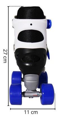 Imagem de Patins Roller Infantil Azul Quad 4 Rodas Ajustável 31 a 42