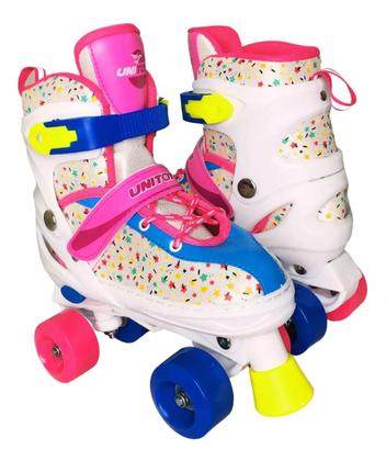 Imagem de Patins Roller New Branco Tamanho 35 ao 38 - UniToys