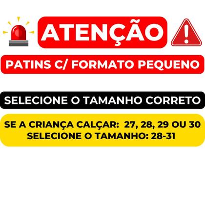 Imagem de Patins Roller Quad Kit Proteção Tamanho 30-33