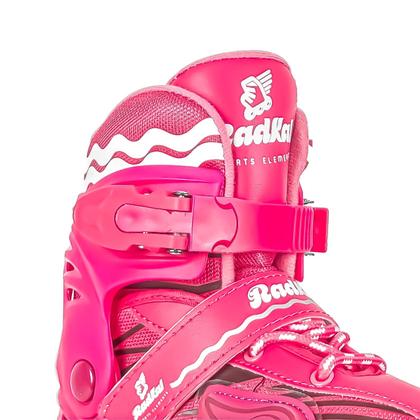 Imagem de Patins Roller Skate 4 Rodas Ajustável 30 - 41 Quad Rosa Meninas + Acessórios - Fenix Brinquedos