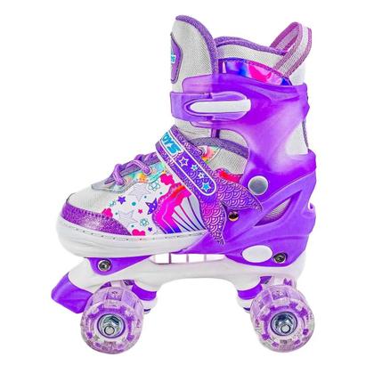 Imagem de Patins Sereia Quad 4 Rodinhas Com Luzes Para Meninas (30-33)