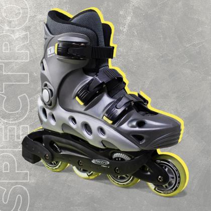 Imagem de Patins Spectro Inline Iniciante Recreação Traxart ABEC 5 Cinza Roller