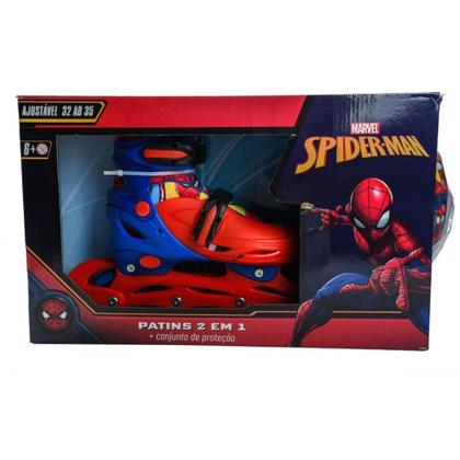 Imagem de Patins Spider MAN 32-35 KIT Protecao KIT